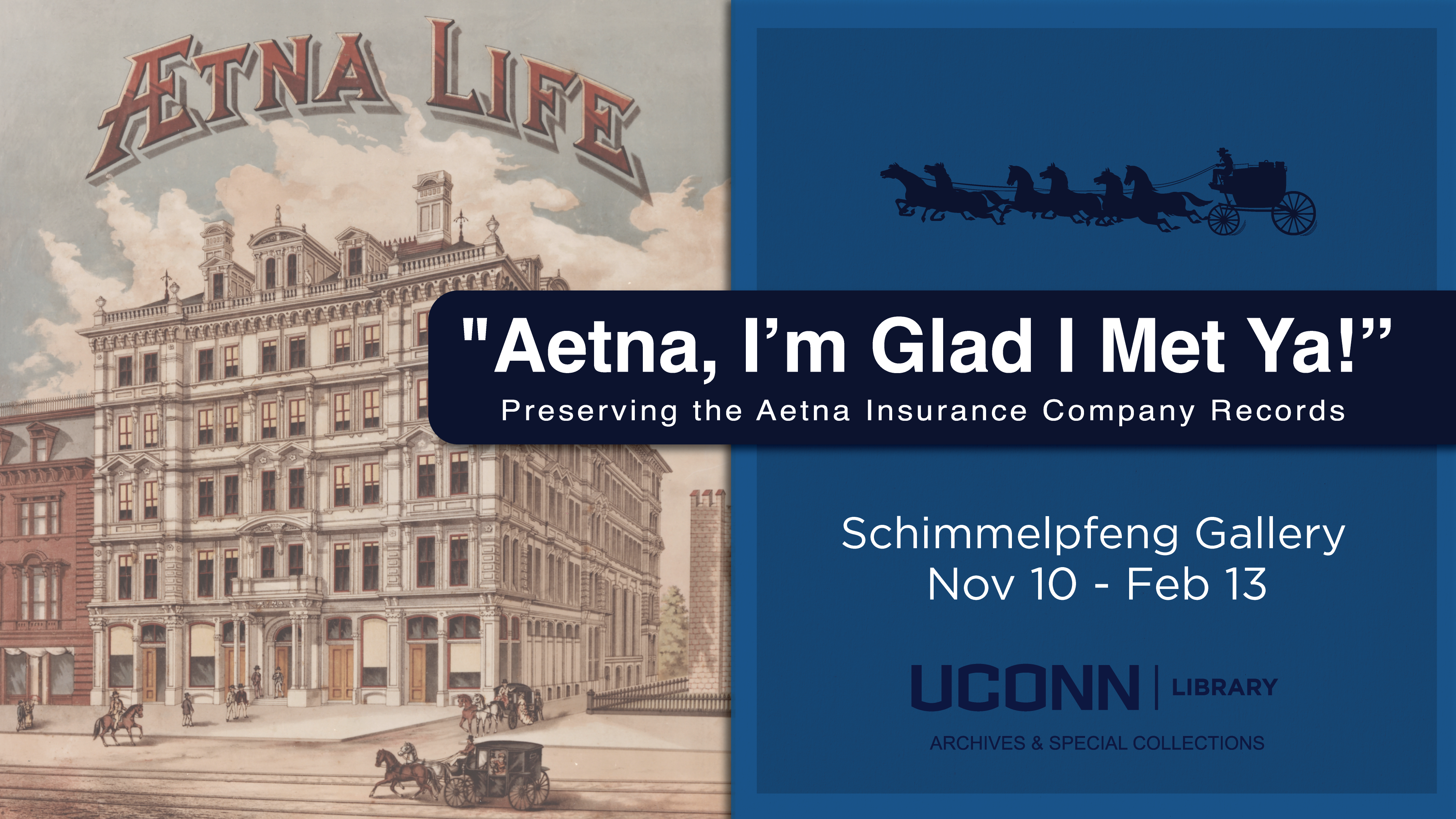 historical drawing of the Aetna Insurance building in Hartford, CT.