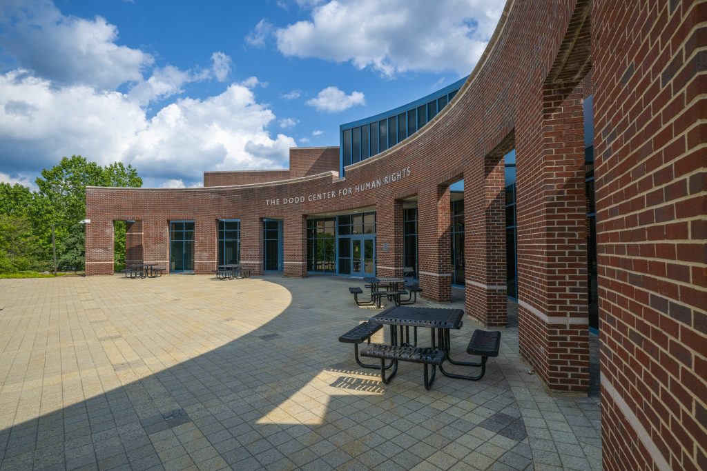 Photograph of the outside of the Dodd Center for Human Rights